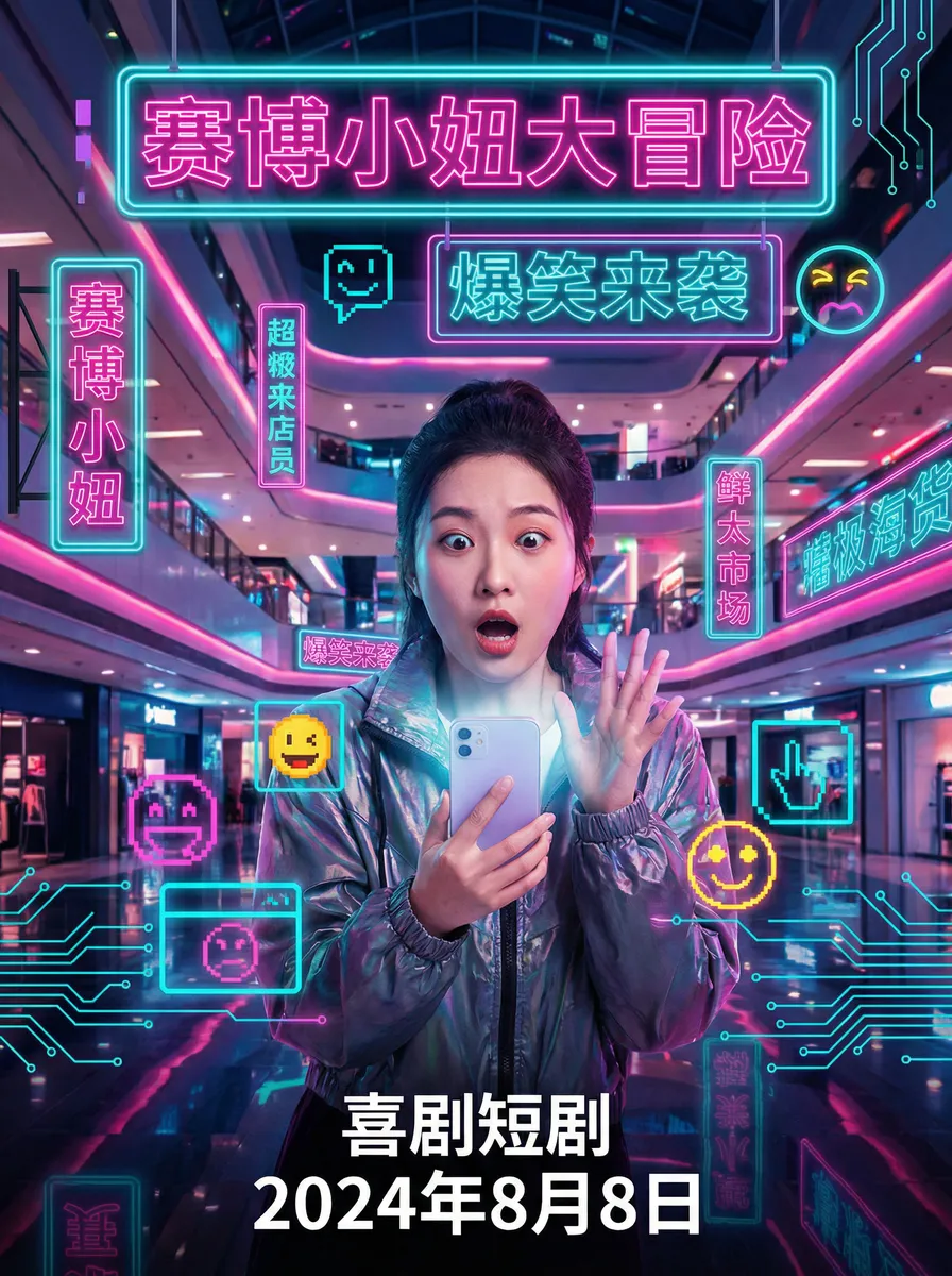 小泉麻耶 搞笑喜剧短剧 - 赛博小妞大冒险海报
